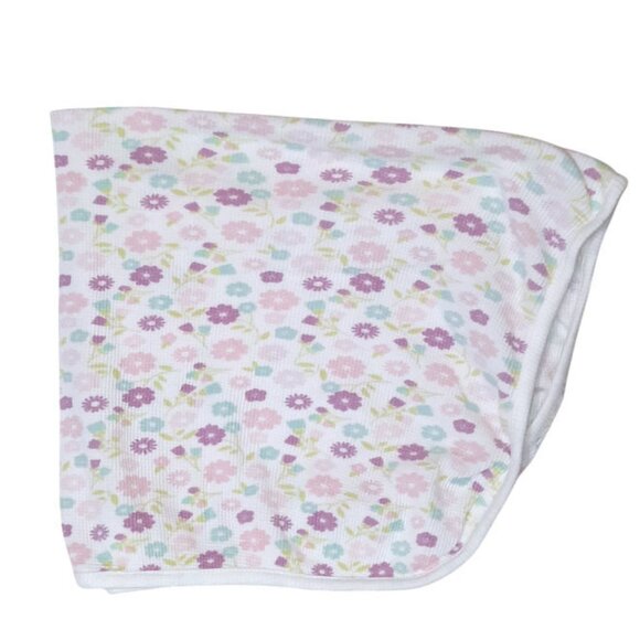 Parents Choice Floral Thermal Waffle Weave Security Lovey Blanket 26"X27" - Picture 1 of 4